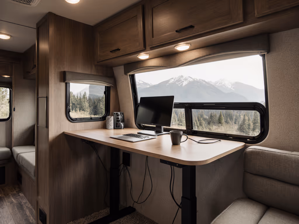 RV Standing Desk Setup: No Wobble Mobile Workstation Guide