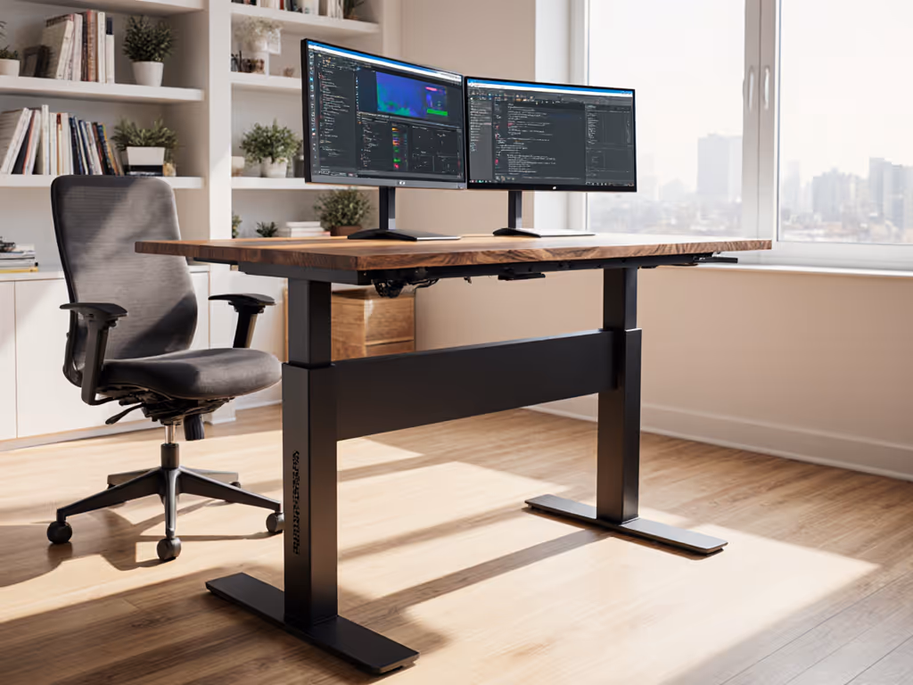 Stable Standing Desk Table for Dual Monitor Setups