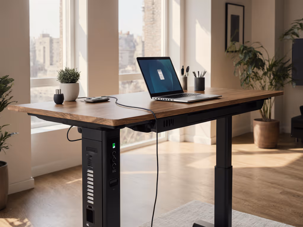 Electric Standing Desk with Integrated 100W USB-C Laptop Charging