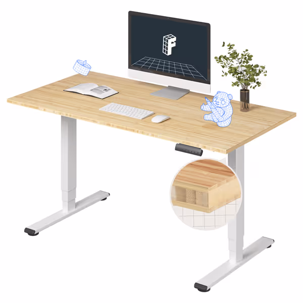 FLEXISPOT E6 Essential Bamboo Desk